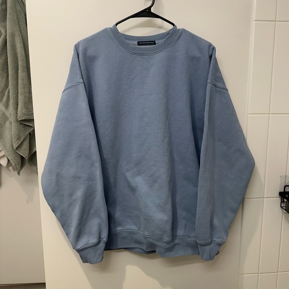 Brandy Melville Sweaters - Brandy Melville Blue Heavyweight Crewneck Sweatshirt